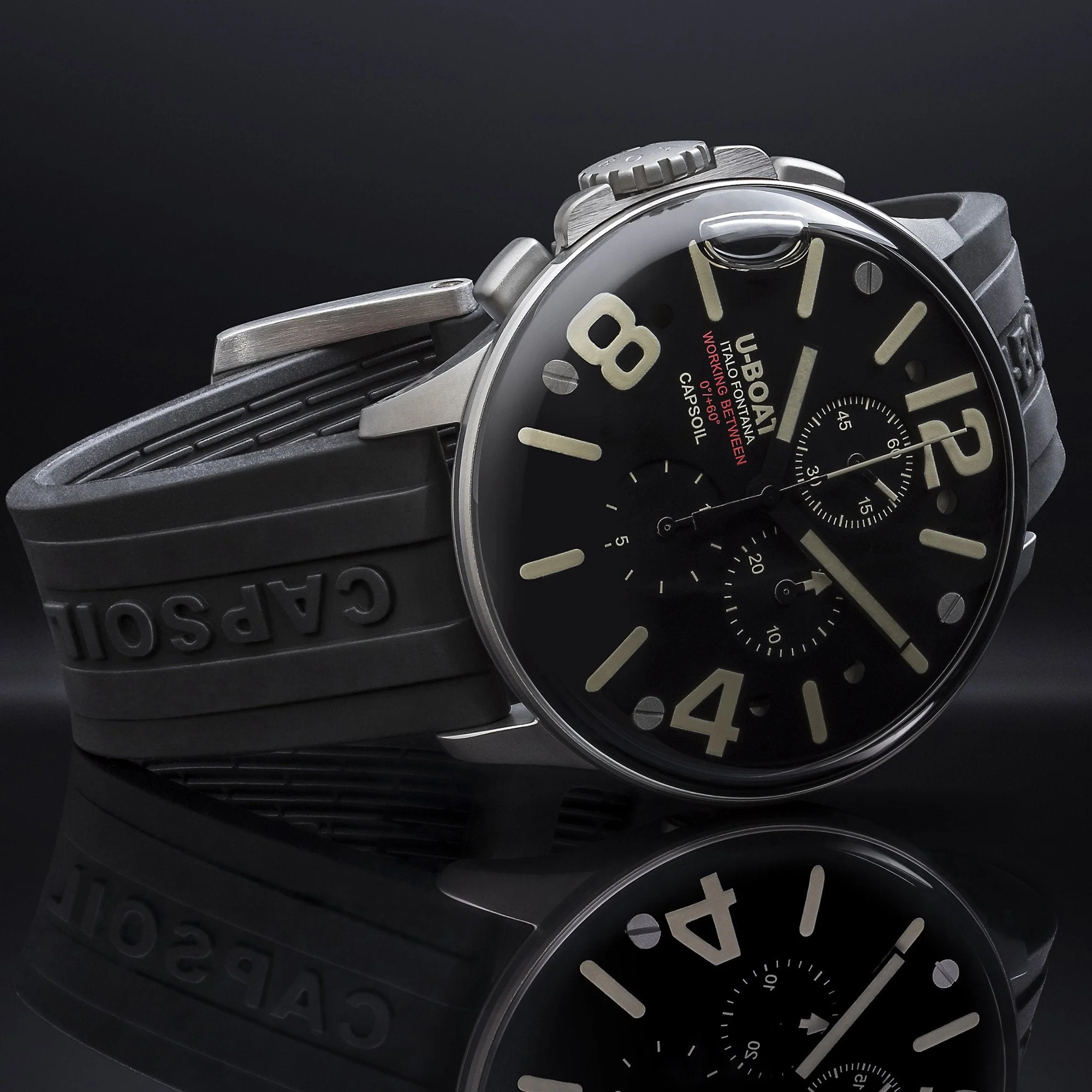 U-Boat Men's Black Capsoil Chronograph Watch - Image 3